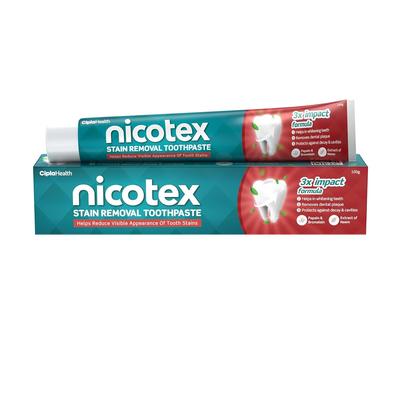 Nicotex Zahnpasta 100g Packung 1 zur Zahnaufhellung Plaqueentfernung Zahnschutz Frischer Atem