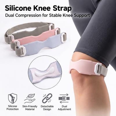 Silicone Patella Band Non Slip Knee Brace New Knee Support Band  Jumpers Knee