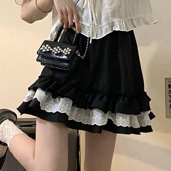 2025 Summer Petite Hong Kong Style Women s Two-Piece Skirt Set: Retro Top & Cool Casual Design S