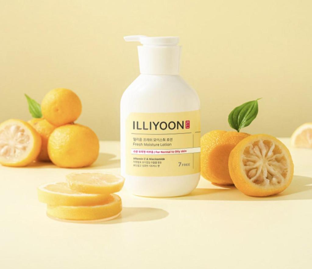 Illiyoon Fresh Moisture Lotion Refreshing Skin Smooth Body Care 350ml + 100ml Set
