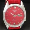 VINTAGE REFURBISHED SEIKO 5 AUTOMATIC 7009A JAPAN MENS RED DIAL WATCH a709596-1