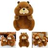 Plush Groundhog Toy With Long Pile Fur For Kids Playroom Decor