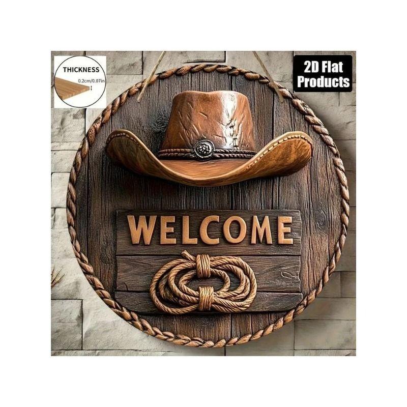 Flat 2D Wooden Sign, Hanging Decorative Accessories