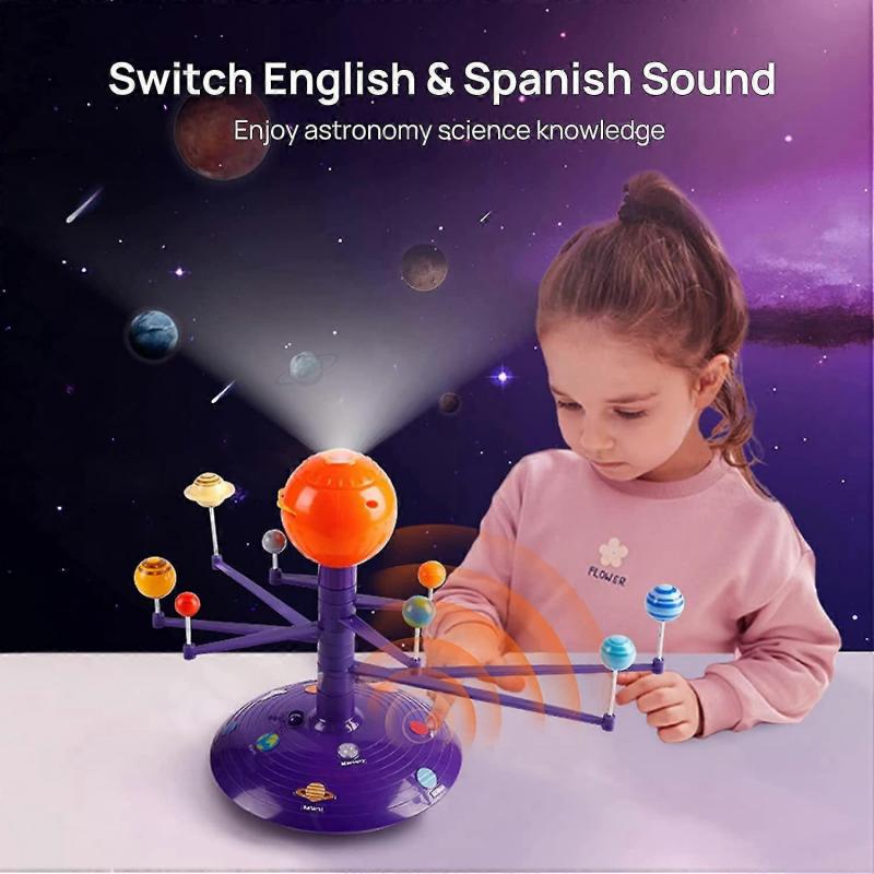 Solar System For Kids, Talking Astronomy Solar System Model Kit, Planetarium Projector With 8 Planets Space Toys For Boys And Girls