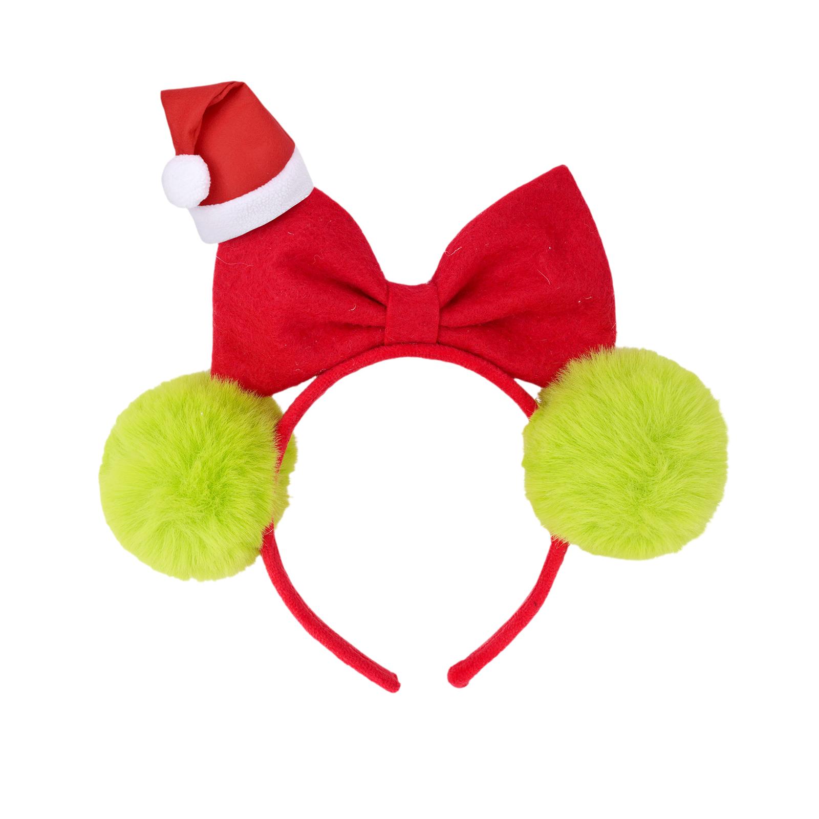 

Christmas Hat Party Headband, Festive Pom-pom Headband, Quirky Costume Prop One Size