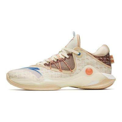Sky 1 Zapatillas de Baloncesto de Caña Baja Antideslizantes Resistentes al Desgaste Colorway Festival de las Linternas Zapatillas de Baloncesto para Hombre Blanco Claro Marrón 112311107-8