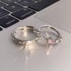 Pink Star Adjustable Couple Ring: Simple, Luxurious, Versatile Index Finger Rings for Men and Women
