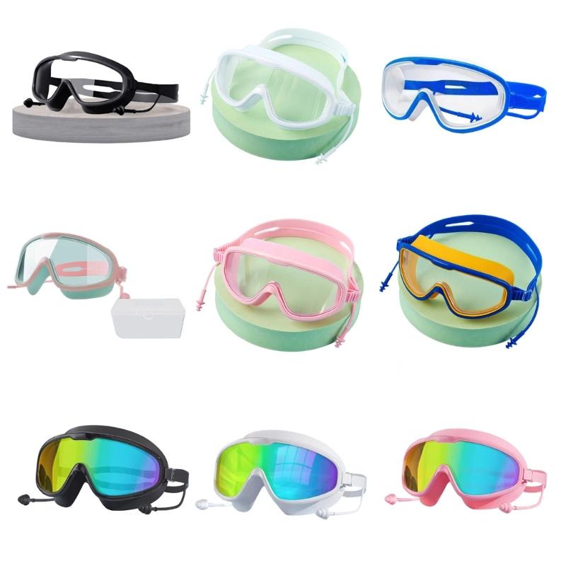 Adjustable Swim Training Glasses Professional Swimming Goggles Comfortable Large Frame Swim Glasses for Children Adults