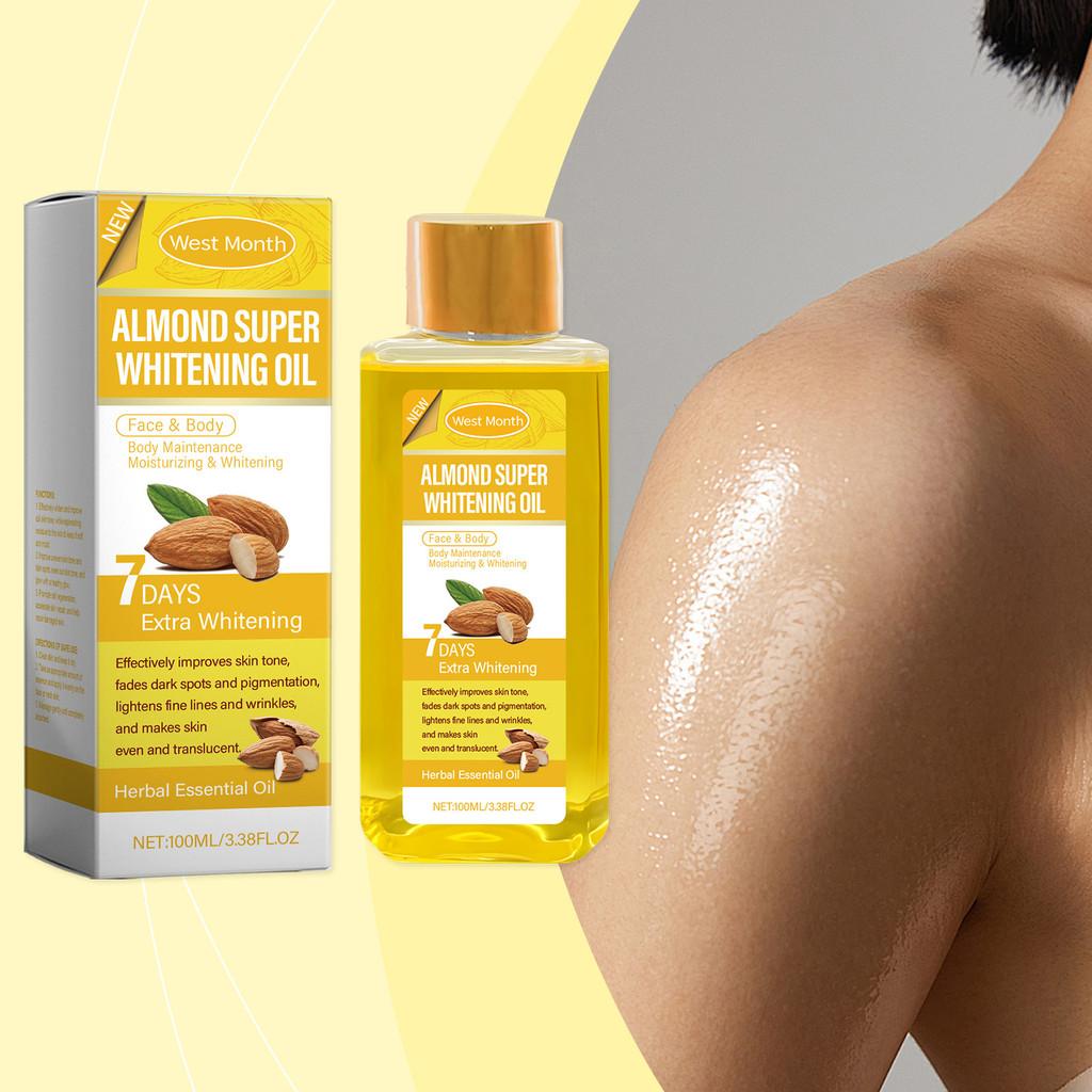 West Month Sweet Almond Body Glow Oil For Radiant Skin Hydration And Moisture