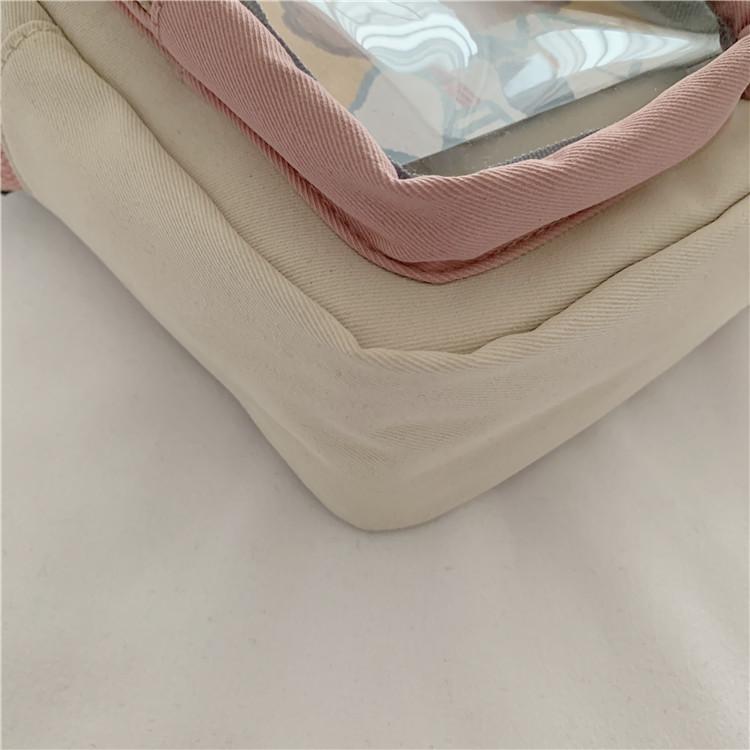 Japanse Style Kawaii Shoulder Canvas Bag Girls Student Small Mutipockets Transparent Crossbody Bags Women New