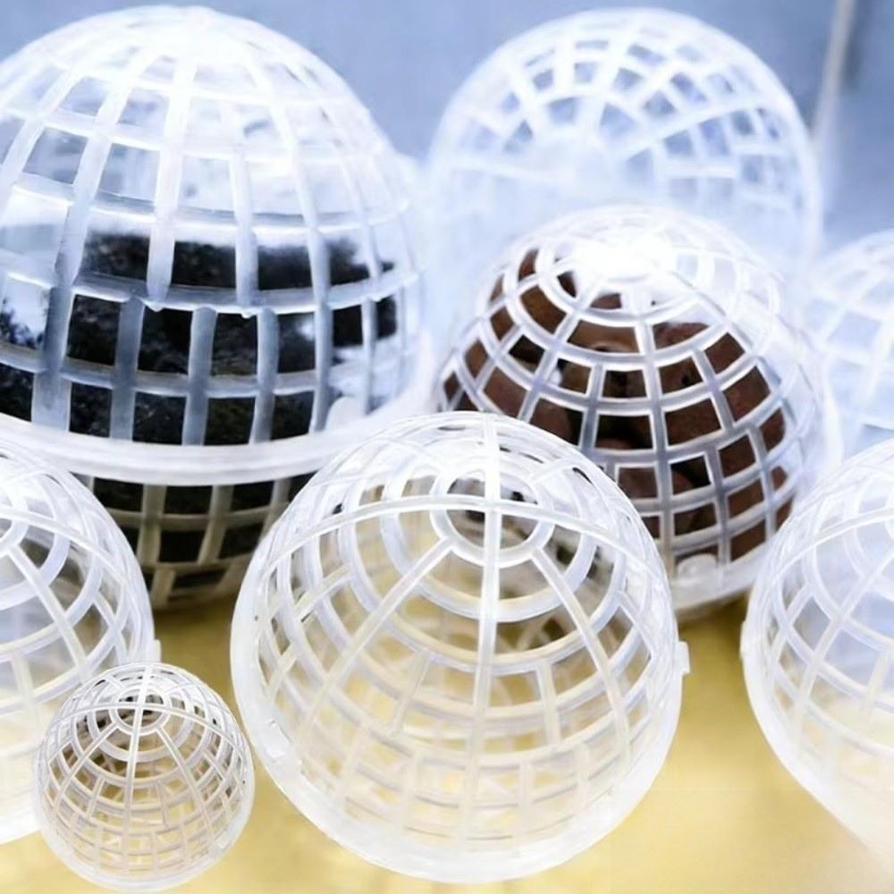 5Pcs Reusable Empty Porous Suspension Ball Plastic Biological Floating Cage Indoor Outdoor