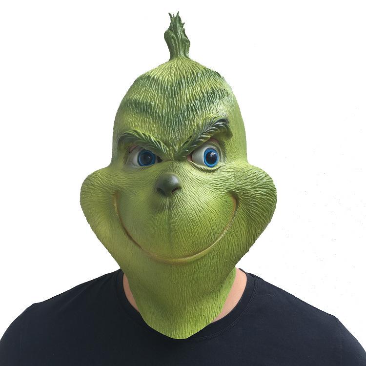 Christmas Monster Mask, a funny prop for Christmas, a prank headgear cosplay Green Monster Grinch Mask