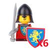 MOC Medieval Knight Castle Figures Building Blocks Weapon Wolf Swordsmen Guard Bow Arrow Shield Flags Warhorse Toys Gifts S002