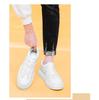 Men's 8CM Height-Increasing White Skate Shoes - Thick Sole, Lightweight, Versatile Lace-Up Casual Sneakers In Large Sizes