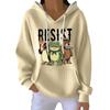 Women's Fashion Casual Long Sleeve Loose Printed Pullover Sports Long Sleeve Sweatshirt