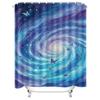 Galaxy Swirl with Butterflies Waterproof Shower Curtain Heat Resistant Machine Washable Non-Transparent 180x180cm