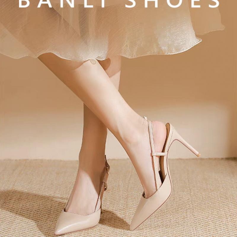 Pointed High Heels Women's 2025 New Summer Temperament Nude Stiletto Bag Head Sandals Are Not Tired of Feet Fashion Shoes