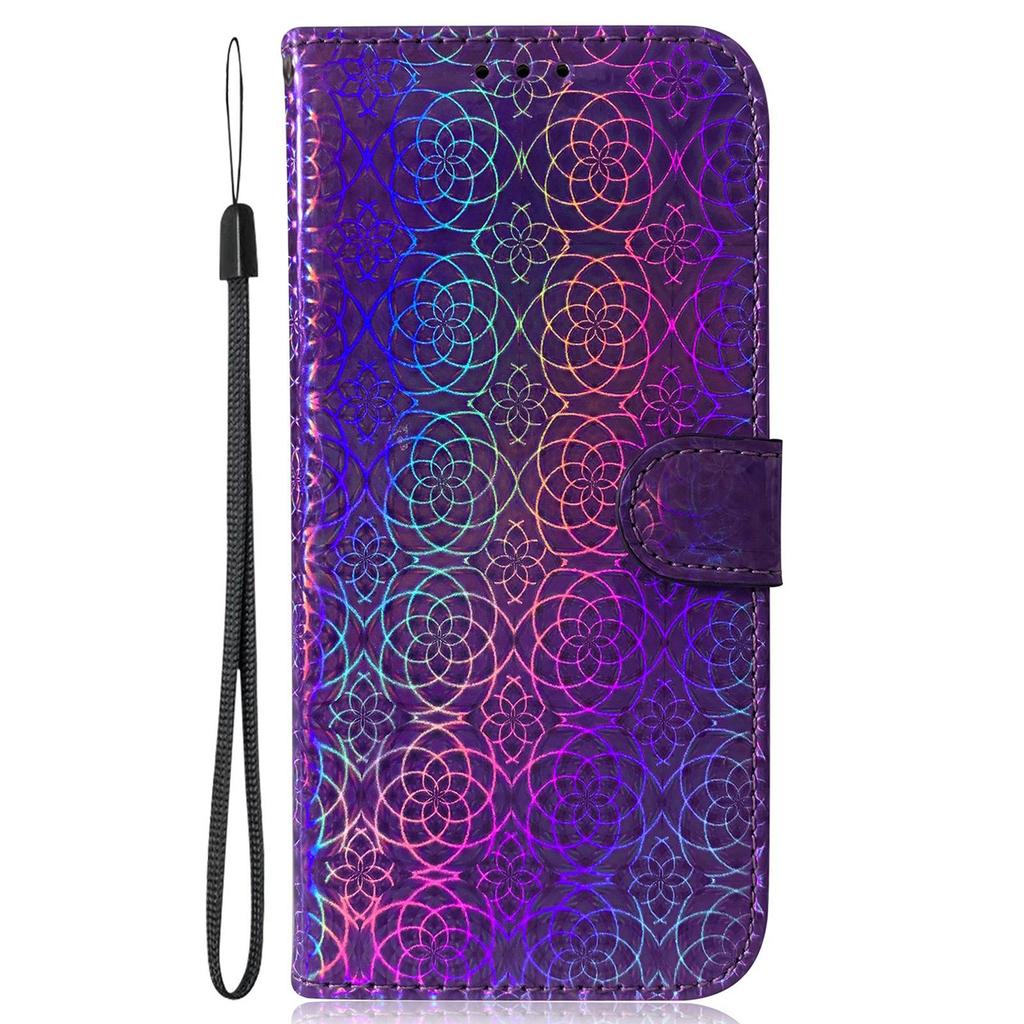 For Realme 12 Pro 5G/12 Pro+ 5G Case PU Leather Dazzling Flower Phone Cover with Card Slots