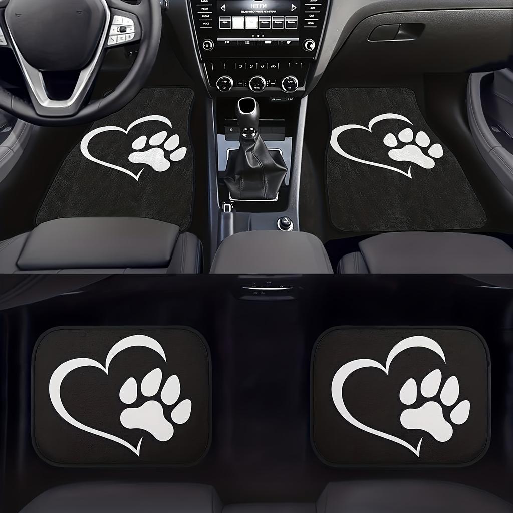 2pcs/4pcs Cartoon Dog Paw Car Foot Pad: Universal Anti-Slip Protection & Dust-Proof Car Accessories for Front & Rear Seats