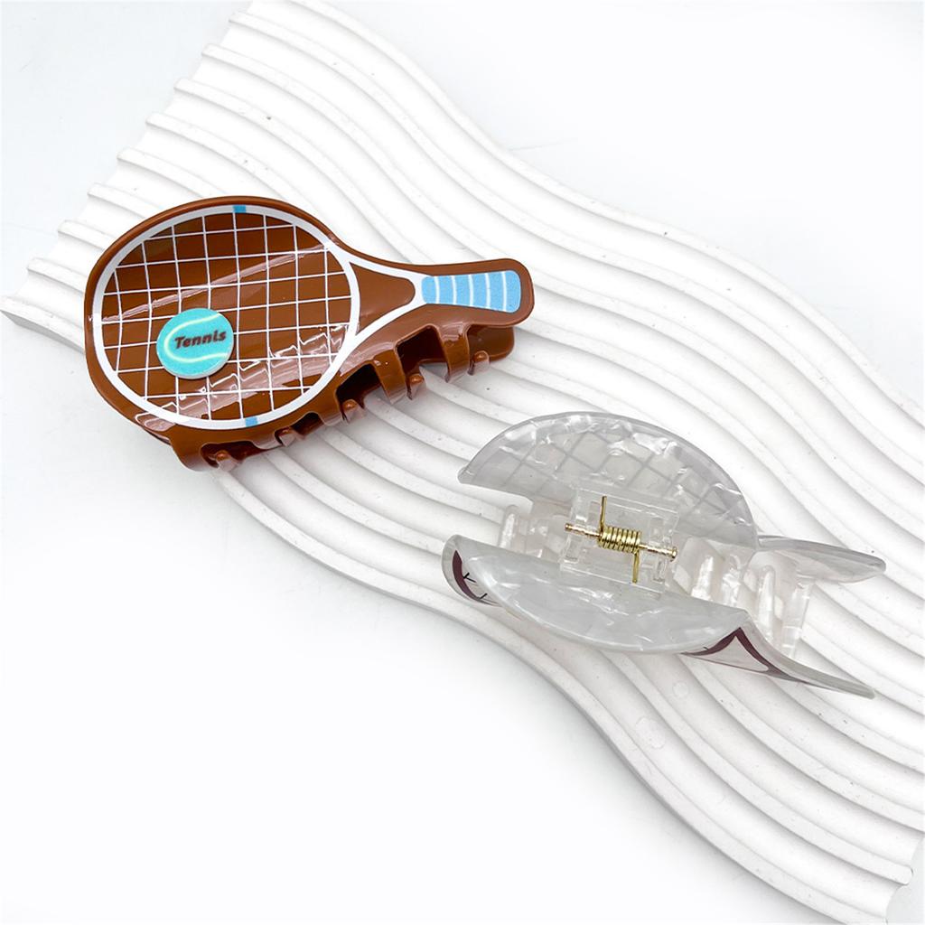 Creative Tennis Racket Hair Clip Non Slip Grip Sports Theme Hair Accessory For Women Girls Daily Use