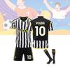 Stylish Juventus Home Jersey Kit With Socks 10 Design Polyester Fiber Fabric Multiple Sizes