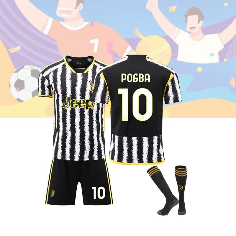 Stylish Juventus Home Jersey Kit With Socks 10 Design Polyester Fiber Fabric Multiple Sizes
