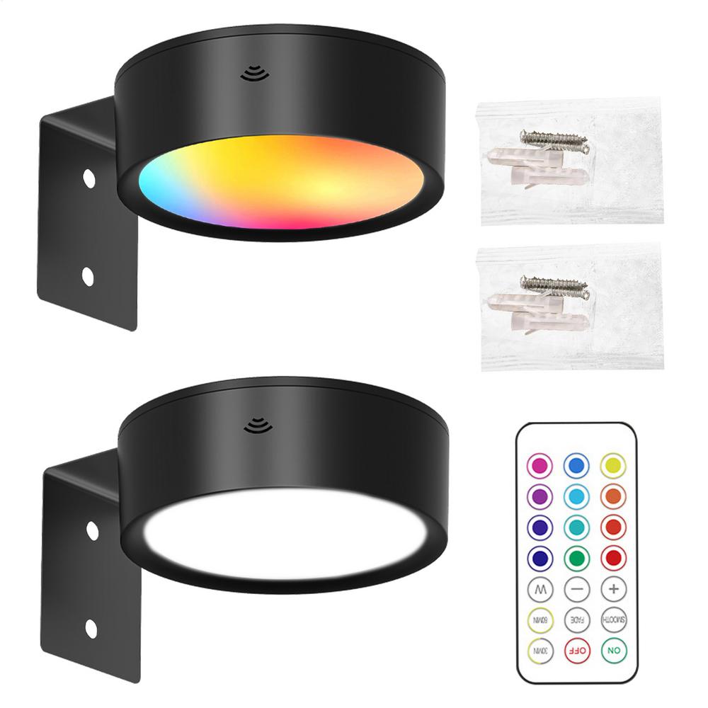 

2pcs Picture Lights LED Magnetic Art Display Light Battery Operated Magnetic Dimmable Painting Spotlight With 13 Lighting Modes чорний