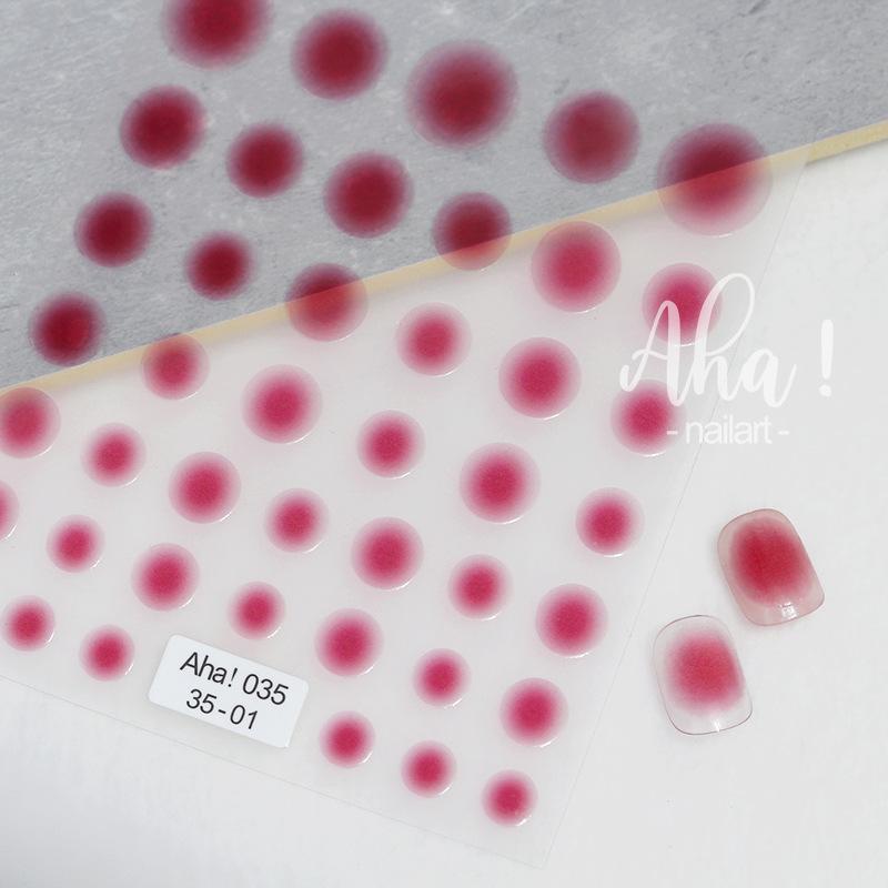 Xiaohongshu Nail Art Adhesive Sticker Smudge Gradual Change Blush Nail Decoration Solid Color Girl Nail Art Sticker