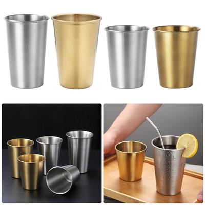 1 Pieza Acero Inoxidable 304 Taza de Acero Inoxidable Taza para Beber Café Té Vino Duradera Vasos para Whisky Cerveza
