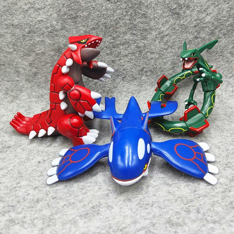 Pokemon Anime Rayquaza Kyogre Groudon Action Figures Joint Movable Model Kids Charm Collection Toys Friends Birthday Gift