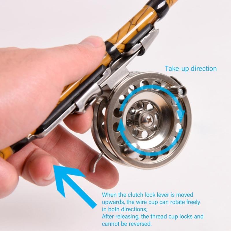 Eisangelrolle, Bogenangelzubehör, Fliegenfischerrolle, Bogenangelrolle