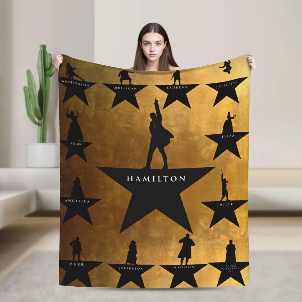 Hamiltons the Musical Blanket Quality Warm Soft Bedding Throws Winter Picnic Couch Chair Funny Bedspread