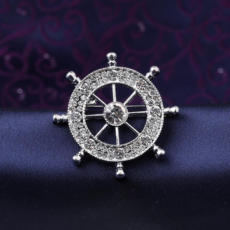 Retro Men'S Brooch Business Suit Shirt Simple Pendant Badge Collar Pin Collar Badge