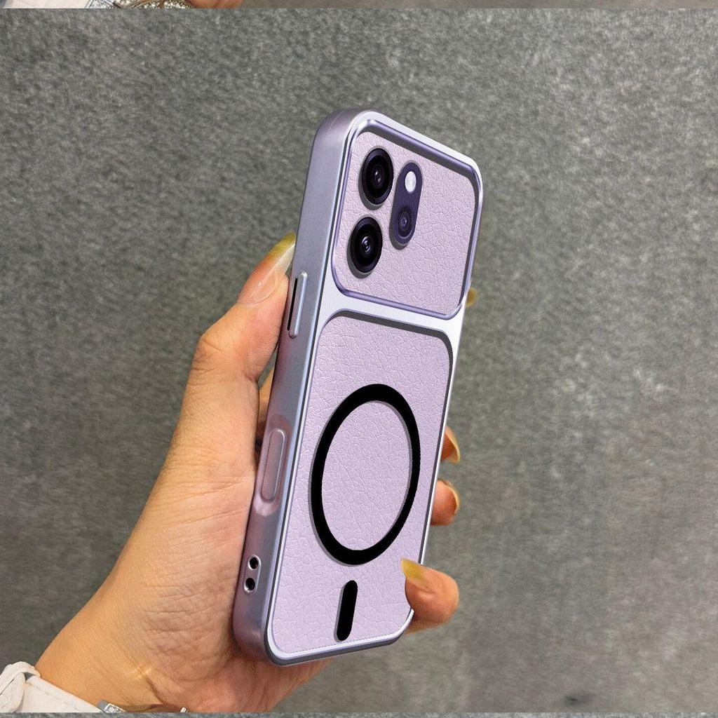 Metallic Finish Magnetic TPU Phone Case for OPPO Reno15 Pro Max 5G,15 Pro,15 F,14 F Shockproof Matte Soft Cover