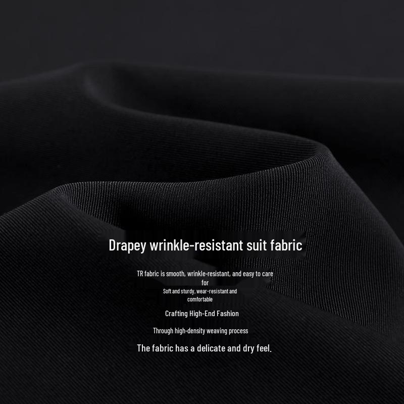 Women's 2025 Summer Black Wide-Leg Pants: Pear-Shaped, Slimming, High-End Drape, Loose Fit