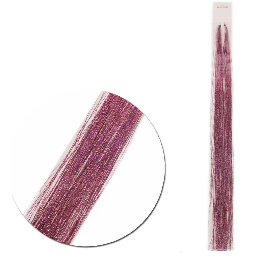 Straight Sparkly Ponytail Braiding Headdress Sparkle Shiny Hair Tinsel Rainbow Silk Hair Extensions