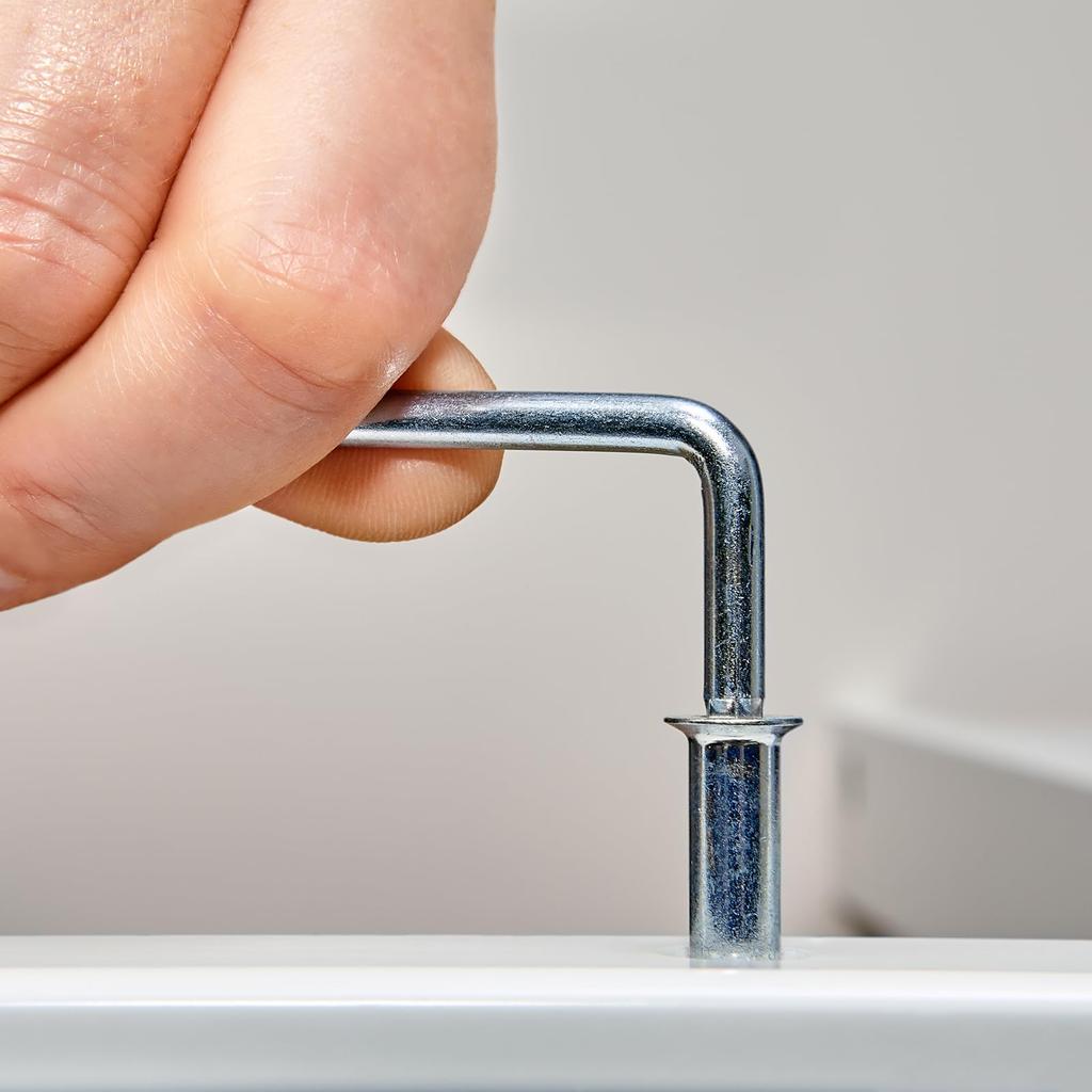 Uxcell T45 Torx Starkey Chrome Vanadium Steel Hand Tool for Automotive and Home Set of 2 Tamper-Proof Wrench, L-Shaped 6-Point Wrench, Repairs,