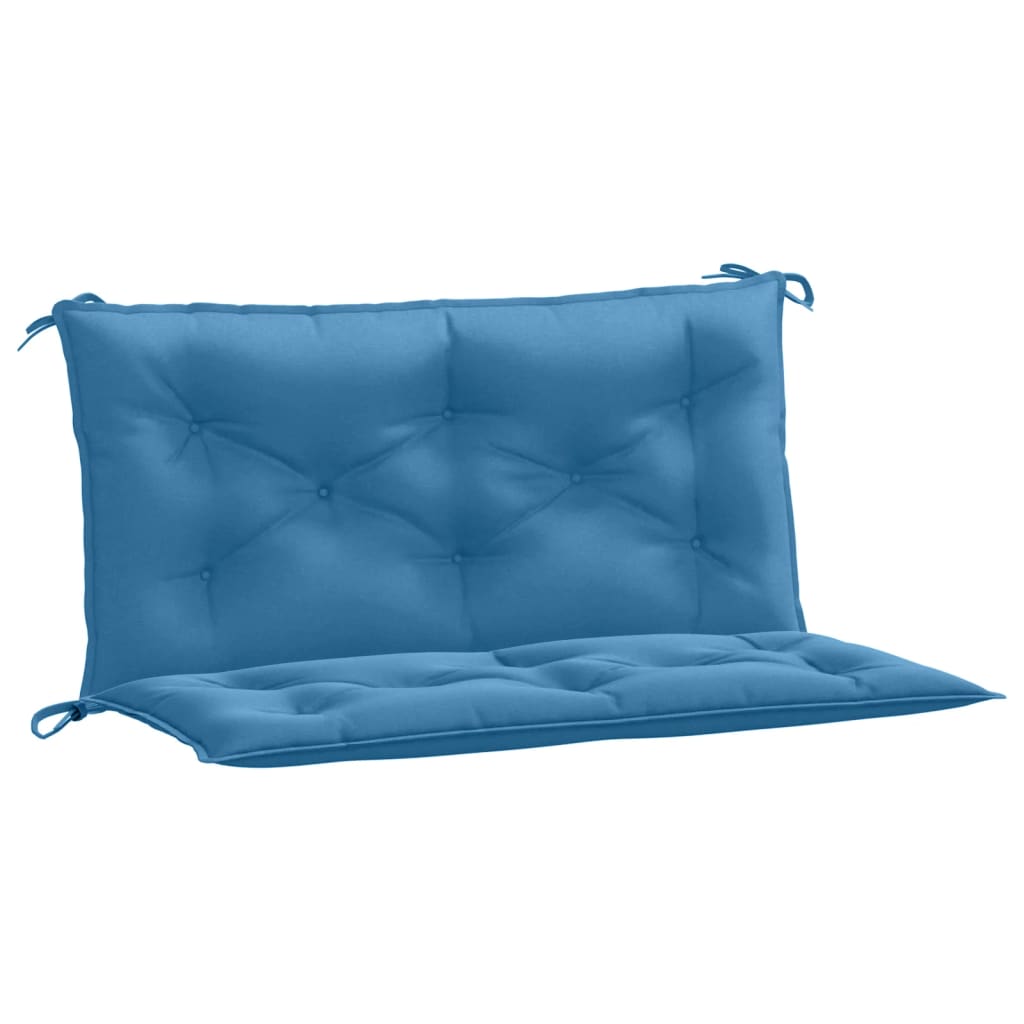 Garden Bench Cushions 2 Pcs Melange Blue 100x50x7 Cm Fabric