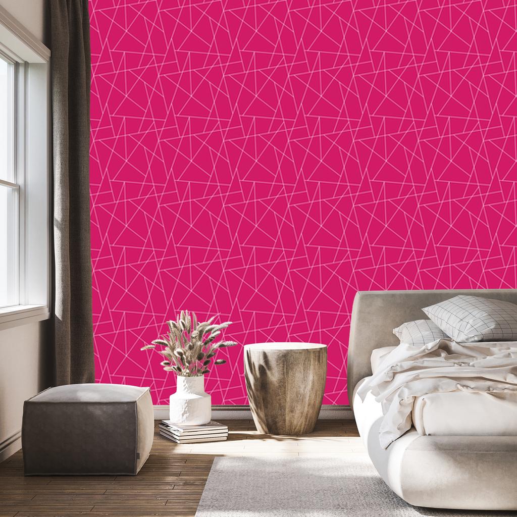 Purple Geometric Pattern Wallpaper for Living Room and Bedroom 50x1000