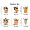 6Pcs Artistic Fairies Figurines For Outdoor Use Durability Resins Garden Sculpture Miniature Landscape Decorations