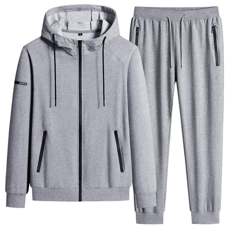 Plus Size Tracksuits Men Sportswear Sets Spring Autumn Clothing Hooded Pants Suit Male 2 Pieces Sweatshirt + Sweatpants 6XL