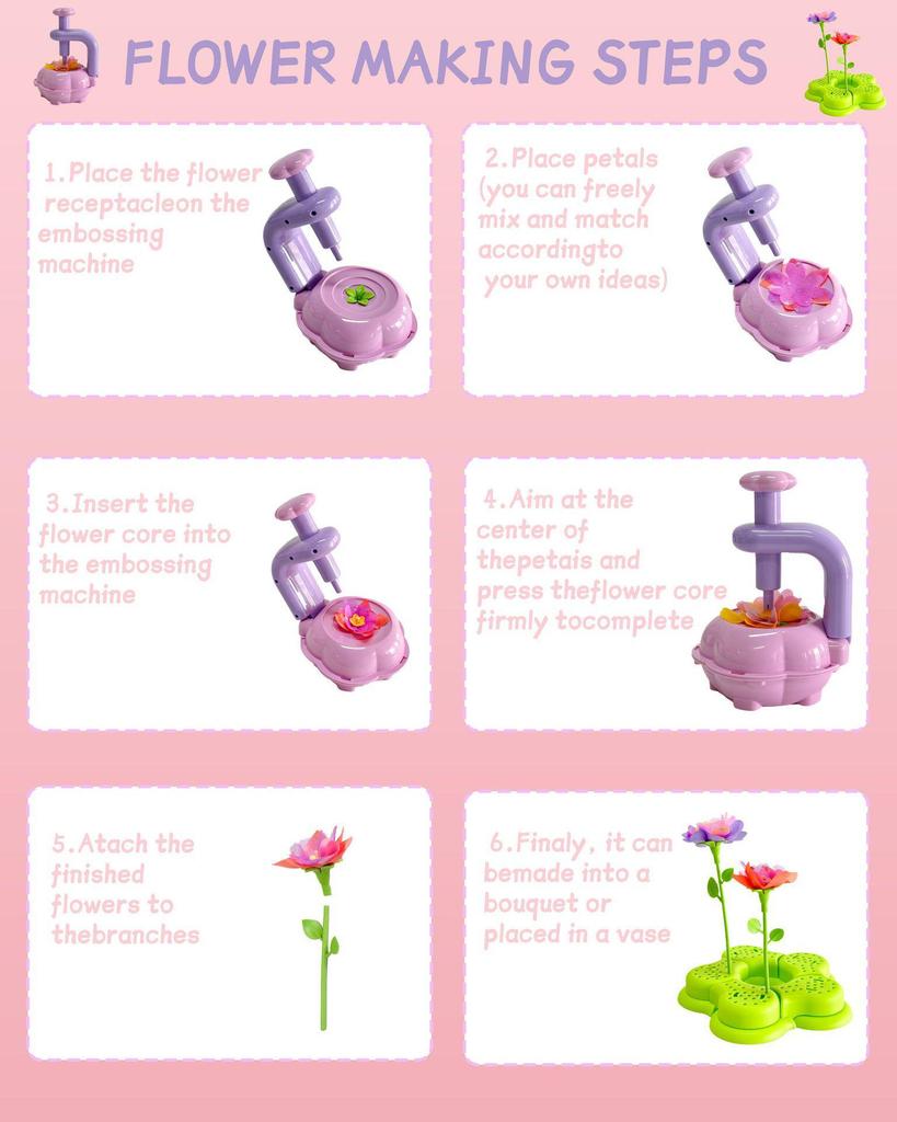 DIY Floral Bouquet Kit: Children's Creative Handicraft Embossing Toy