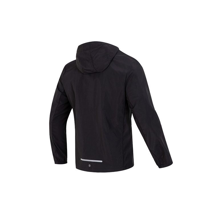 Adidas Marathon Jacket With Logo Print Casual Hooded Men Outerwear Black IB8264