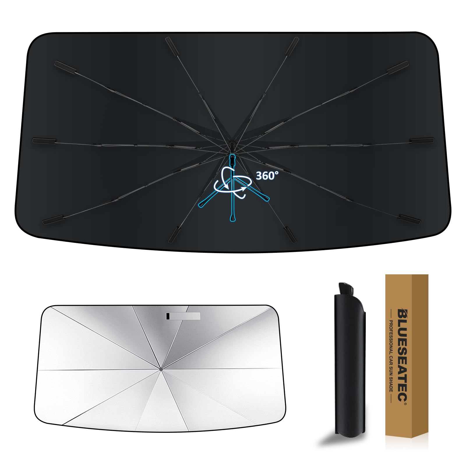 

Reinforced Windshield Sunshade for Suzuki Spacia MK04 MK03 Series Wagon R Smile UV Flexible Umbrella Light Easy Car Storage Bag Included [2025