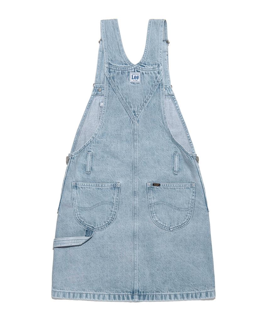Lee Women'S Denim Overalls Skirt Indigo Medium