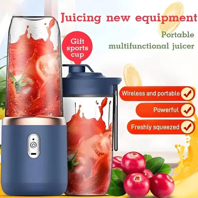 Electric Juicer Cup Portable USB Multifunction Double Cup Juicer Fruit Blender Milkshake Juice Cup Smoothie Blender Mini blender