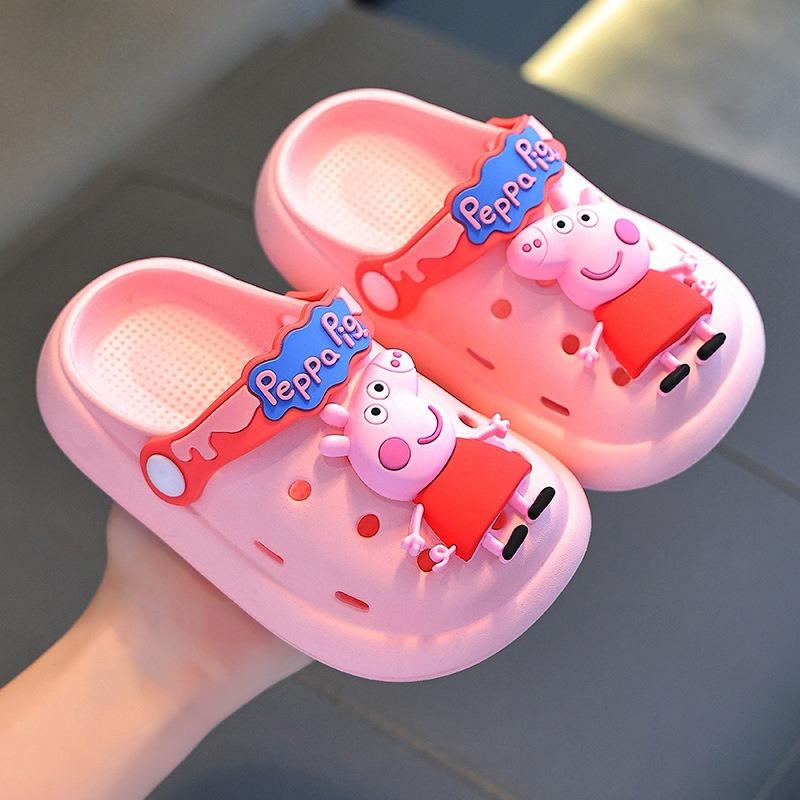 

Cartoon Shoes - Girls Flip Flops with Anti-Slip Top and Breathable Hole Shoes 20-21 розовый