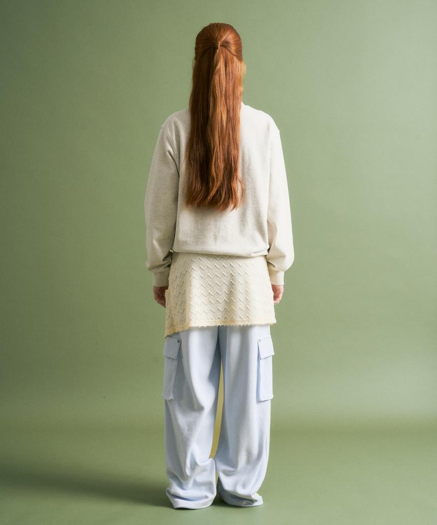 Seteo (W) Crochet Layered Skirt Cream