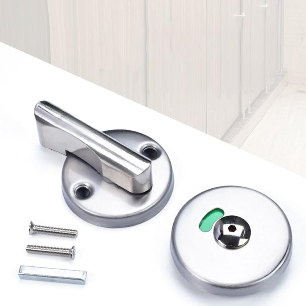 WC Door Lock Stainless Steel Bathroom Door Engaged Hardware Indicator Restroom