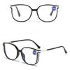 Anti Blue Light Reading Glasses for Women Stylish Large Frame Eyeglasses Set with Diamonds Presbyopic Plano Lenses Eyewear